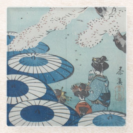 Dessous-de-verre En Verre Shibata Zeshin's Cherry Blossom Spring Viewing (Devant)