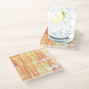 Dessous-de-verre En Verre Shibori Peinture Beach Décor Dessous de verre en v