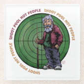 Dessous-de-verre En Verre Shoot Pool Pas Les Gens S'Il Vous Plaît (Devant)