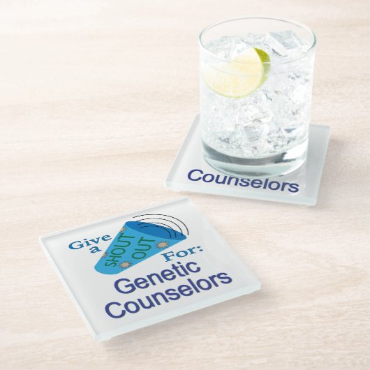 Dessous-de-verre En Verre Shout Out pour les conseillers en génétique (Incliné)