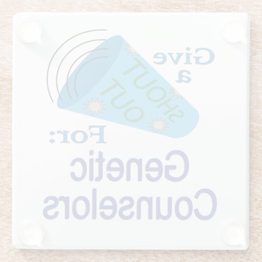 Dessous-de-verre En Verre Shout Out pour les conseillers en génétique (Dos)