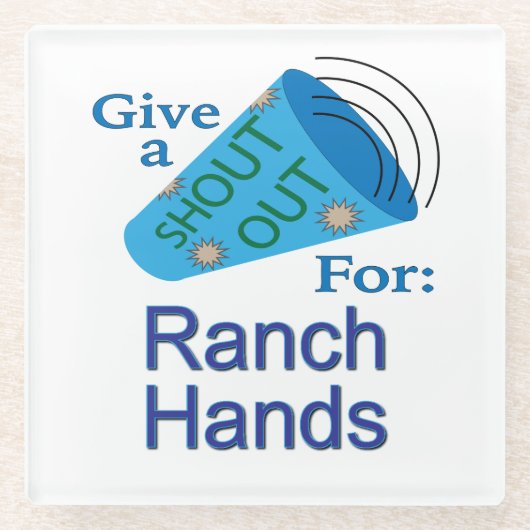 Dessous-de-verre En Verre Shout Out pour Ranch Hands (Devant)