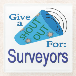 Dessous-de-verre En Verre Shout Out pour Surveyers