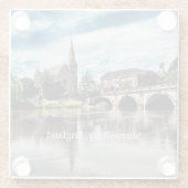 Dessous-de-verre En Verre Shrewsbury, Angleterre (Dos)