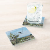 Dessous-de-verre En Verre Shrike du Nord (Incliné)