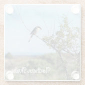 Dessous-de-verre En Verre Shrike du Nord (Dos)