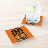 Dessous-de-verre En Verre Sidecar Cocktail Art Déco (Incliné)