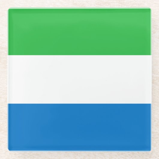 Dessous-de-verre En Verre Sierra Leone Flag (Devant)