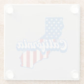 Dessous-de-verre En Verre Silhouette California Stars & Stripes (Dos)