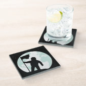 Dessous-de-verre En Verre Silhouette d'astronaute (Incliné)