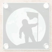 Dessous-de-verre En Verre Silhouette d'astronaute (Dos)