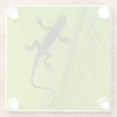 Dessous-de-verre En Verre Silhouette de Gecko (Dos)