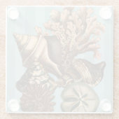 Dessous-de-verre En Verre Silhouette Sea Life (Dos)