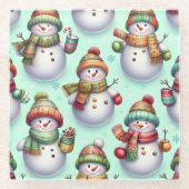 Dessous-de-verre En Verre Silly Snowmen (Devant)