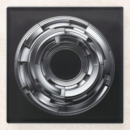 Dessous-de-verre En Verre silver rings (Devant)