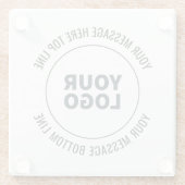 Dessous-de-verre En Verre Simple à remplacer par votre logo ou votre image (Dos)