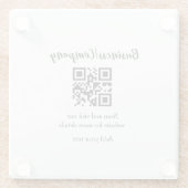 Dessous-de-verre En Verre Simple entreprise site web code-barres QR ajouter  (Dos)