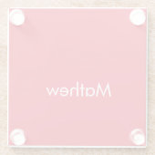 Dessous-de-verre En Verre simple initial letter monogram add your name lett (Dos)
