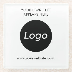 Dessous-de-verre En Verre Simple Logo Professional Company