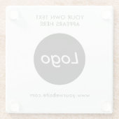 Dessous-de-verre En Verre Simple Logo Professional Company (Dos)