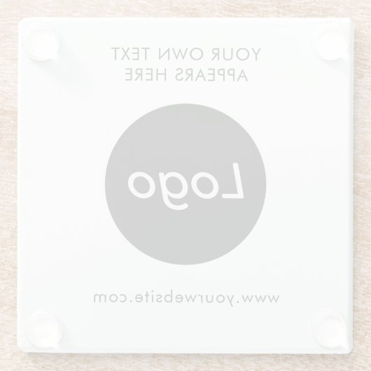 Dessous-de-verre En Verre Simple Logo Professional Company (Dos)