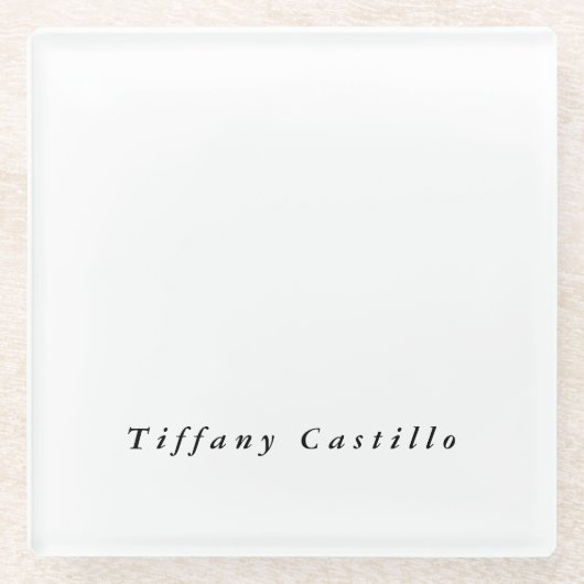 Dessous-de-verre En Verre Simple Plain Élégant Moderne (Devant)