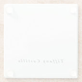 Dessous-de-verre En Verre Simple Plain Élégant Moderne (Dos)