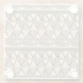 Dessous-de-verre En Verre Simple Tribal Art Motif brun (Dos)