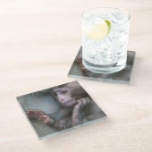 Dessous-de-verre En Verre Singe de bébé (Incliné)