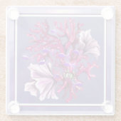 Dessous-de-verre En Verre Sirène d'océan violet (Dos)