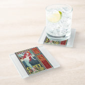 Dessous-de-verre En Verre sirène rouge d'île de lapin (Incliné)