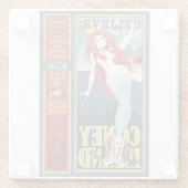 Dessous-de-verre En Verre sirène rouge d'île de lapin (Dos)