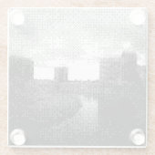 Dessous-de-verre En Verre skyline d'art pixel (Dos)