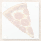 Dessous-de-verre En Verre SlipperyJoe's classique pepperoni pizza tranche fo (Dos)