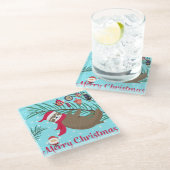 Dessous-de-verre En Verre Sloth Christmas (Incliné)