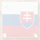 Dessous-de-verre En Verre Slovakia Flag (Dos)