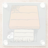 Dessous-de-verre En Verre Snoopy Halloween Spider Web Doghouse (Dos)