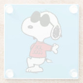 Dessous-de-verre En Verre Snoopy "Joe Cool" debout (Dos)