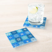 Dessous-de-verre En Verre Snowflake Quilt (Incliné)