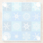 Dessous-de-verre En Verre Snowflake Quilt (Dos)