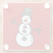 Dessous-de-verre En Verre Snowman (Dos)