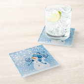 Dessous-de-verre En Verre Snowman (Incliné)