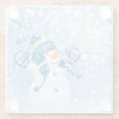 Dessous-de-verre En Verre Snowman (Dos)