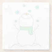 Dessous-de-verre En Verre Snowman (Dos)
