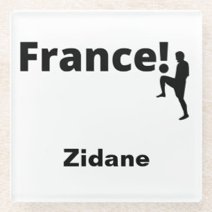 Dessous-de-verre En Verre Soccer France, personnalisable