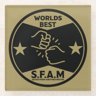 Dessous-de-verre En Verre Soeur D'Un Autre Ministre