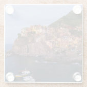 Dessous-de-verre En Verre Soirée dans les Cinque Terre, Italie (Dos)
