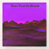 Dessous-de-verre En Verre Soirée Désert Calme (Devant)