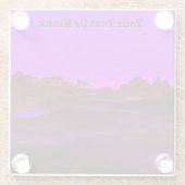 Dessous-de-verre En Verre Soirée Désert Calme (Dos)