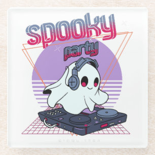 Dessous-de-verre En Verre Soirée Halloween effrayante